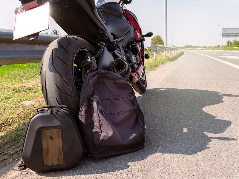 Equipaje ligero en tu viaje en moto