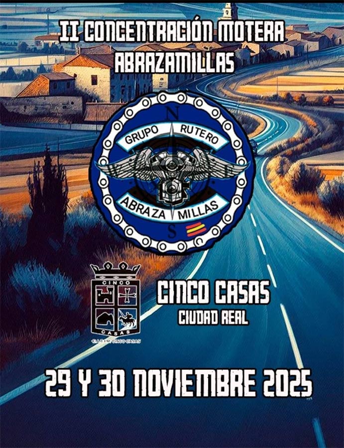 Cartel 2ª CONCENTRACIÓN MOTERA ABRAZAMILLAS