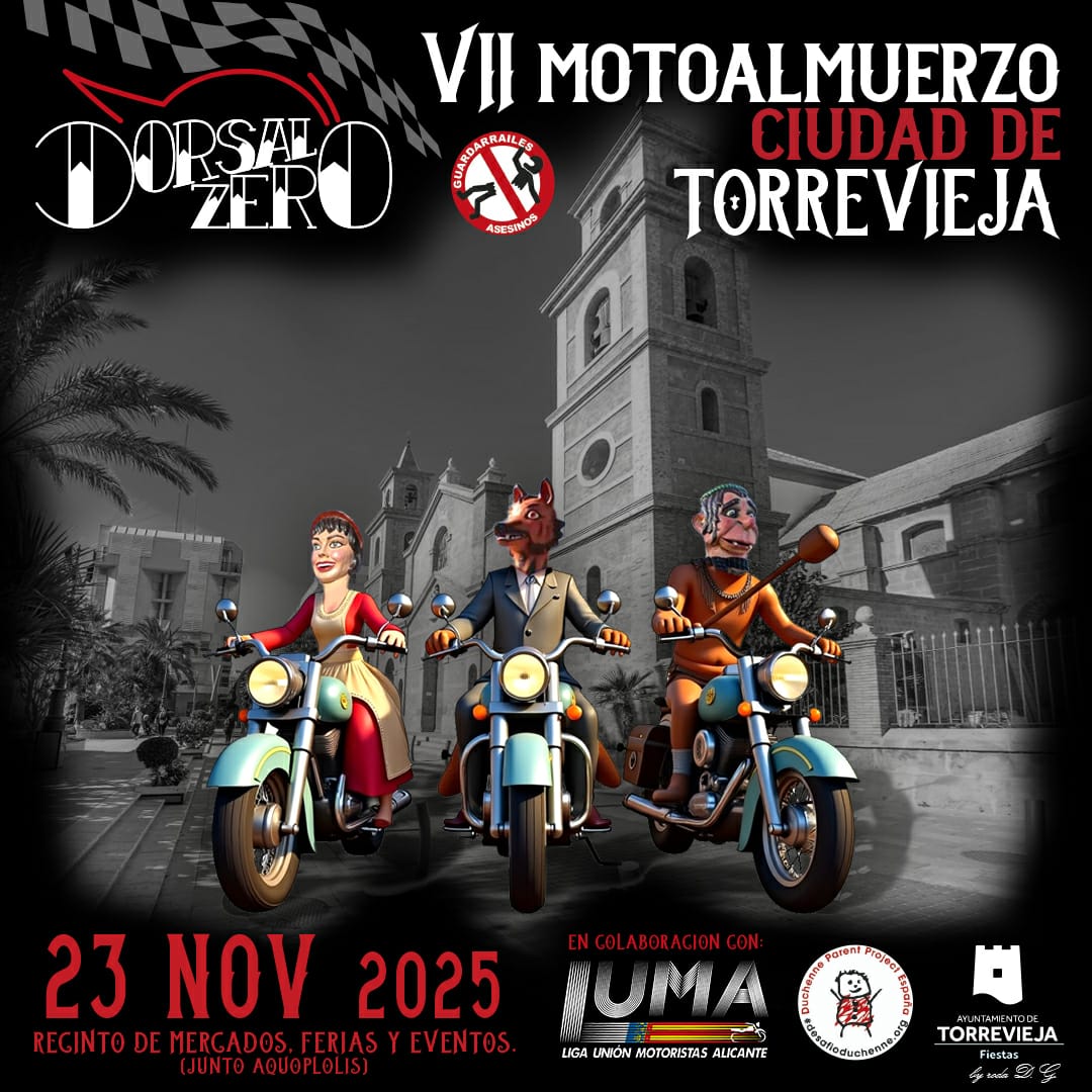Cartel VII MOTOALMUERZO CIUDAD TORREVIEJA