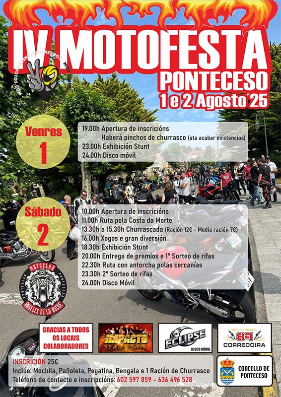 Cartel IV MOTOFESTA PONTECESO