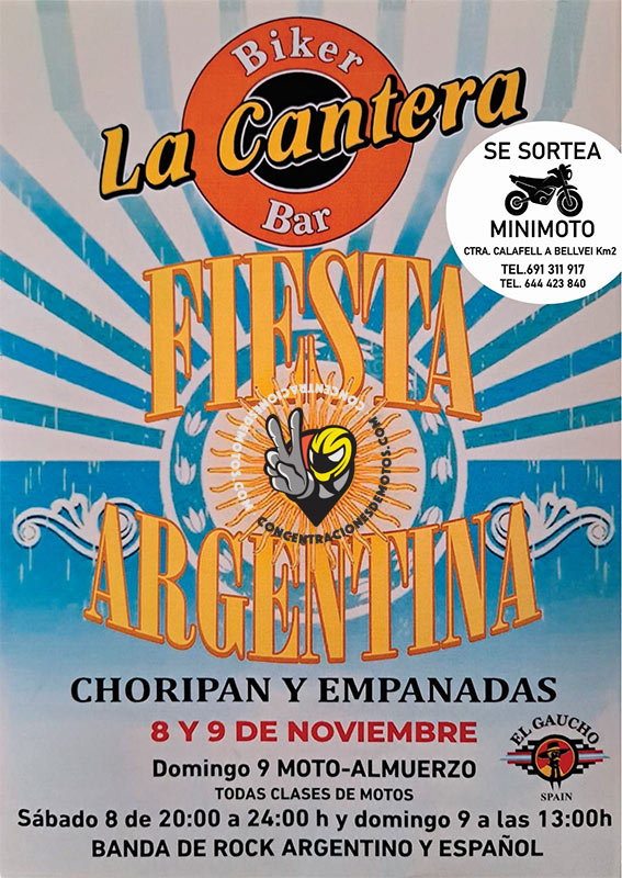 Cartel FIESTA ARGENTINA LA CANTERA