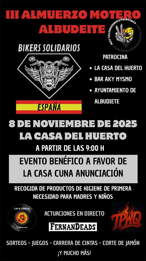 Cartel III MOTOALMUERZO MOTERO SOLIDARIO