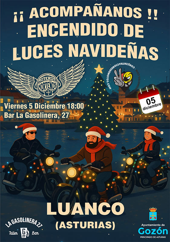 Cartel ENCENDIDO LUCES NAVIDAD