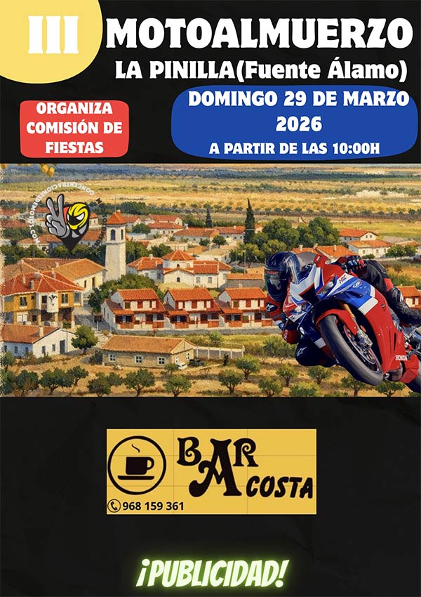 Cartel III MOTOALMUERZO LA PINILLA