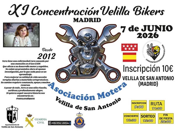 Cartel XI CONCENTRACIÓN VELILLA BIKERS