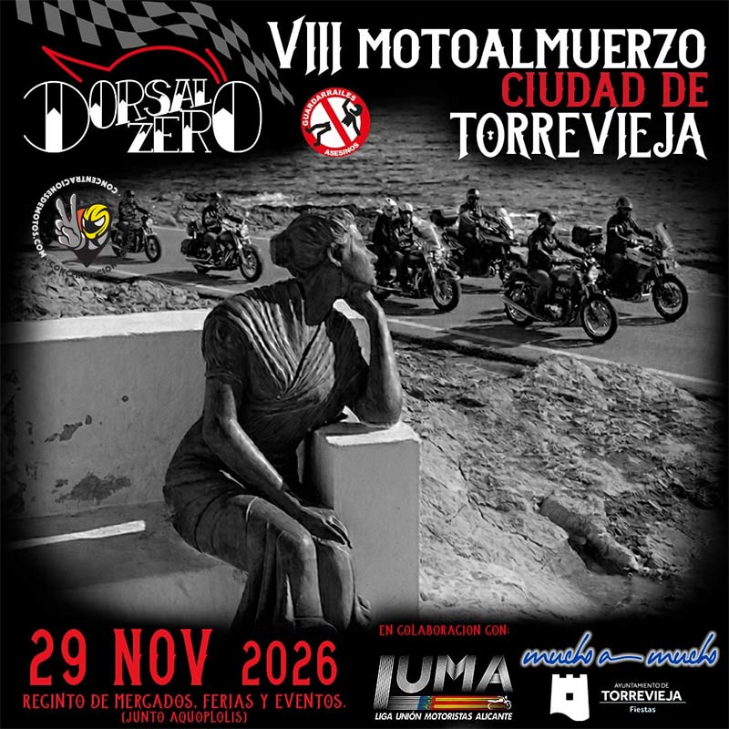 Cartel VIII MOTOALMUERZO CIUDAD TORREVIEJA