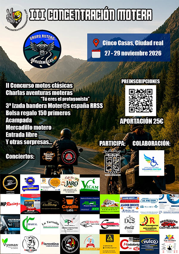 Cartel 3ª CONCENTRACIÓN MOTERA ABRAZAMILLAS